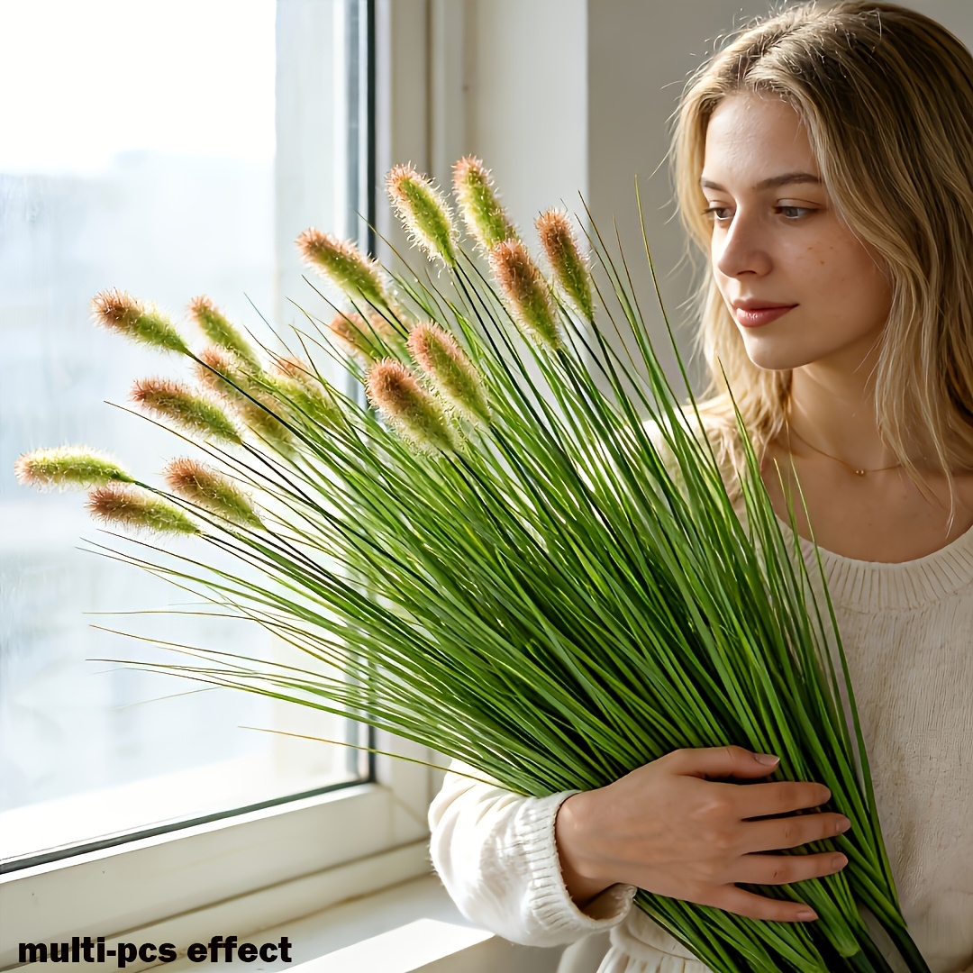 Dracaena Marginata - 8 szt. Sztucznych roślin, trawa psia,